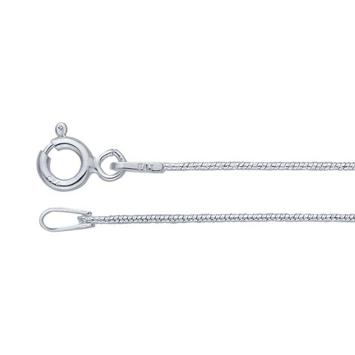 Sterling Silver Diamond-Cut Seamed Snake Chain