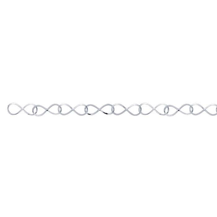 Sterling Silver Infinity Link Chain, By the Foot