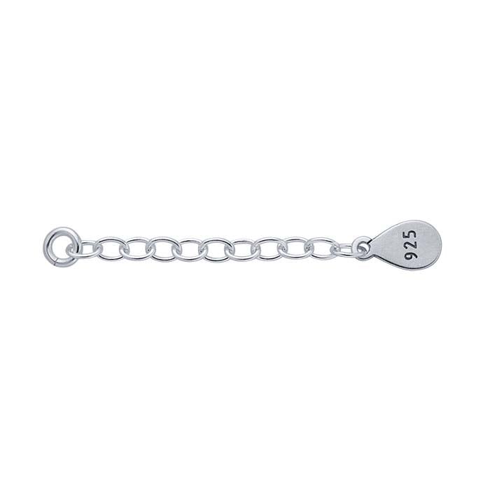 Sterling Silver Cable Chain Extender with Tag