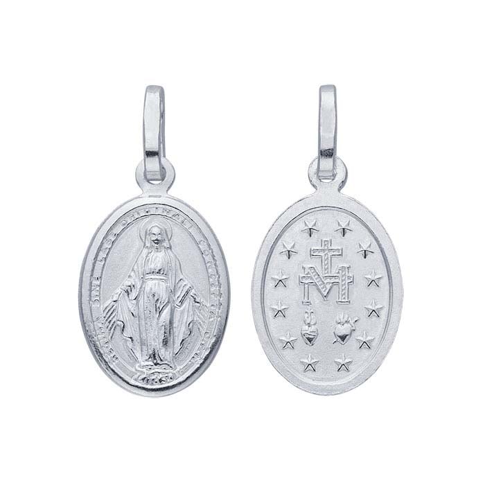 Sterling Silver Miraculous Medal Pendant
