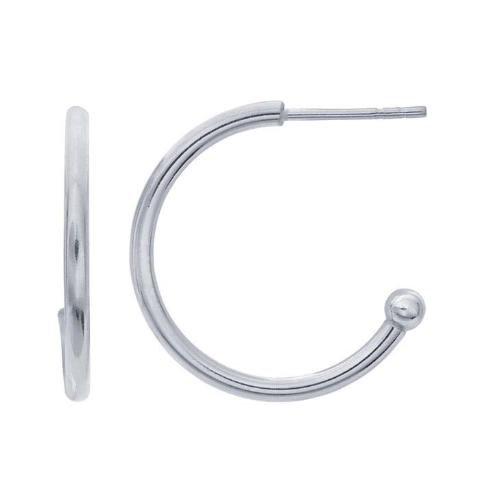 Sterling Silver Hoop Earring with Ball