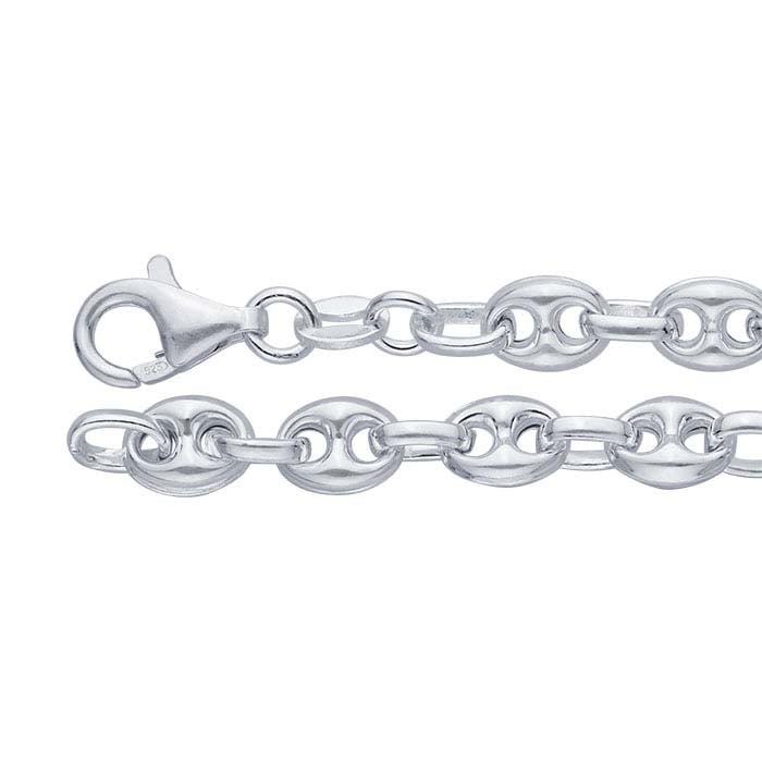 Sterling Silver 5.5mm Puffed Anchor Chain