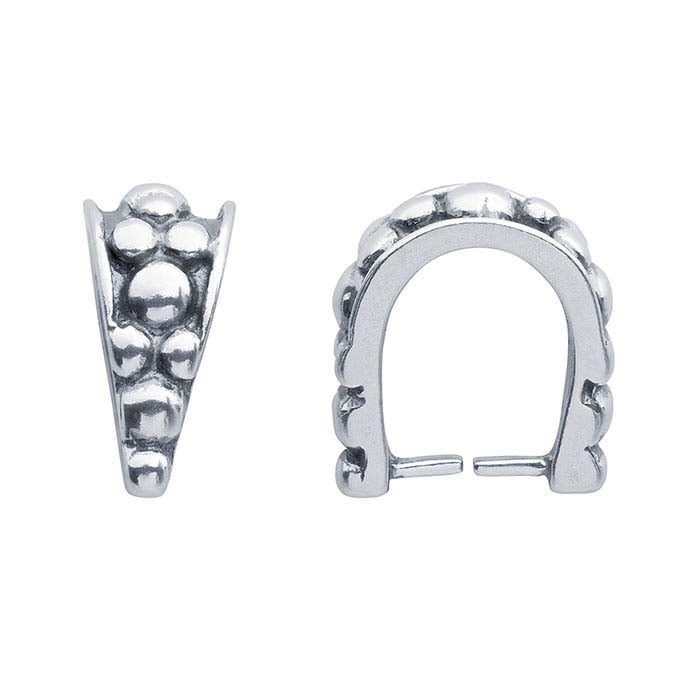 Sterlinghopea helmikoristeinen puristettava riipuslenkki