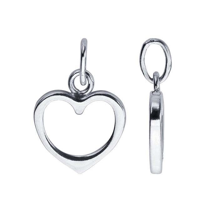 스털링 실버 오픈 하트 참