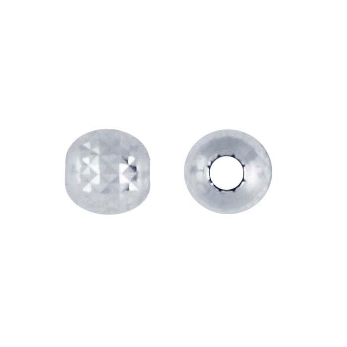 خرزة هرمية مستديرة بقطر 4 مم من الفضة الإسترلينية