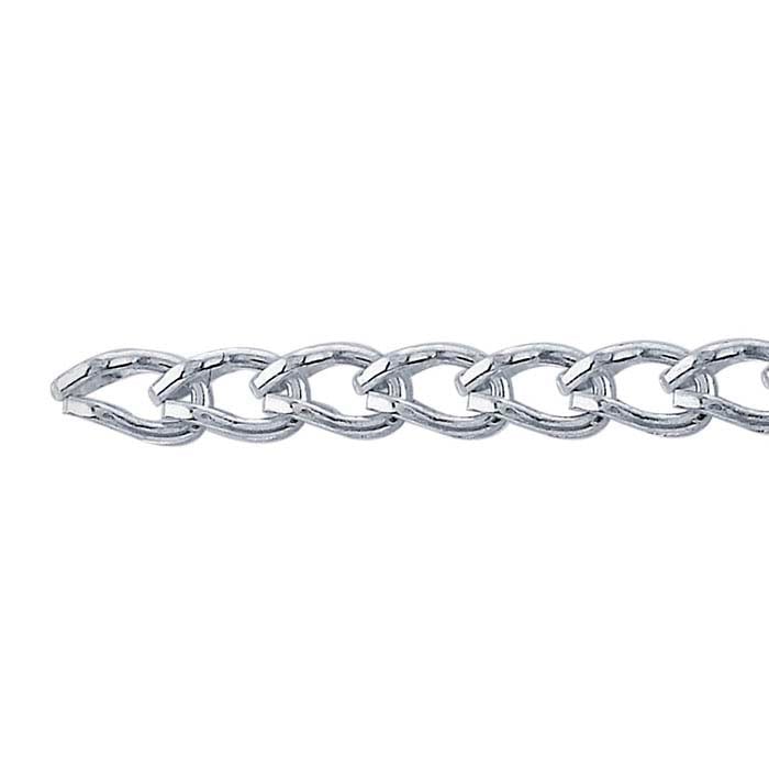 Sterling Silver Open Foxtail Chain, By the Foot