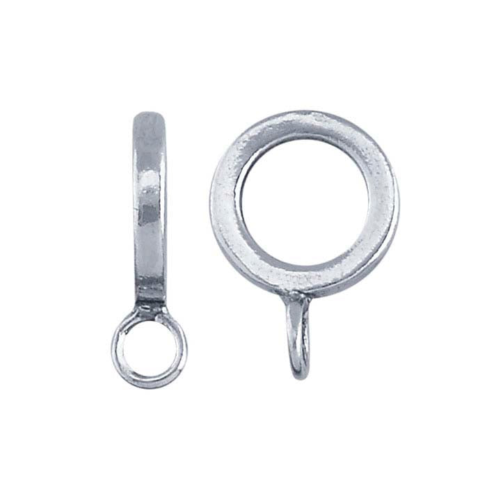 Sterling Silver Slide Pendant Bail with Ring