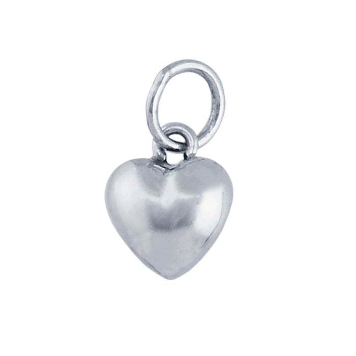 Sterling Silver Puffed Heart Charm