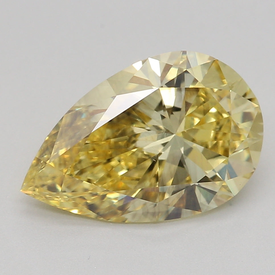 Lab-Gegroeide Diamant 1,55ct, Peer, Geel, VS2