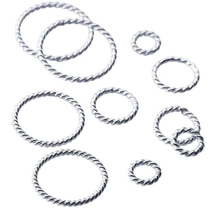 Sterling Silver Round Twist-Wire Closed Ring