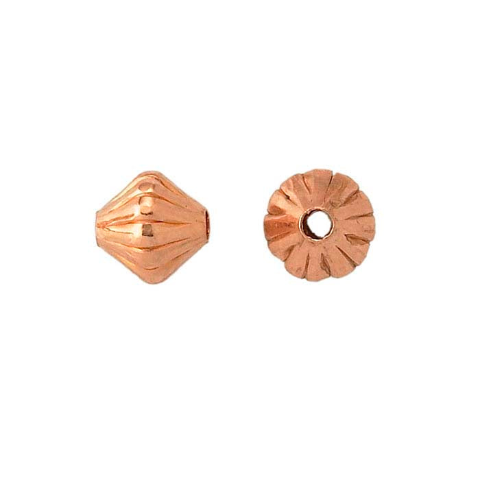 Copper Corrugated Hogan Bead