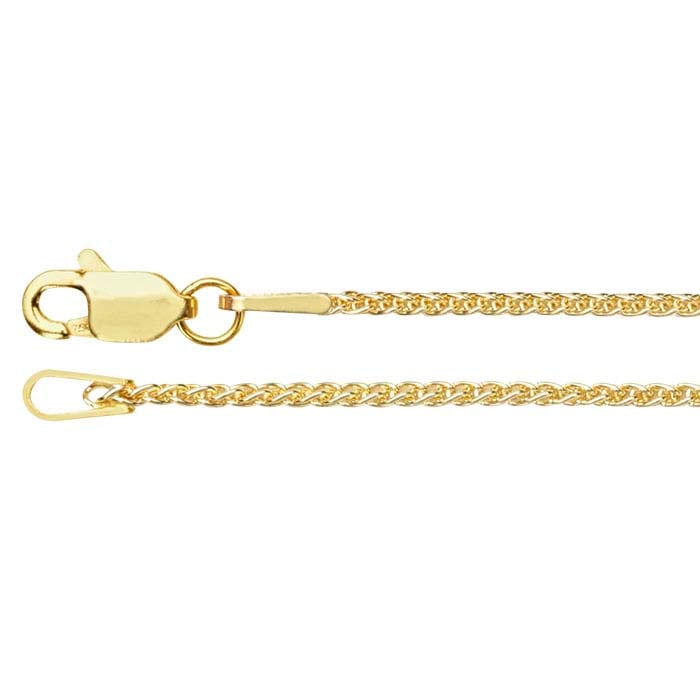 18K Yellow Gold Round Wheat Chain