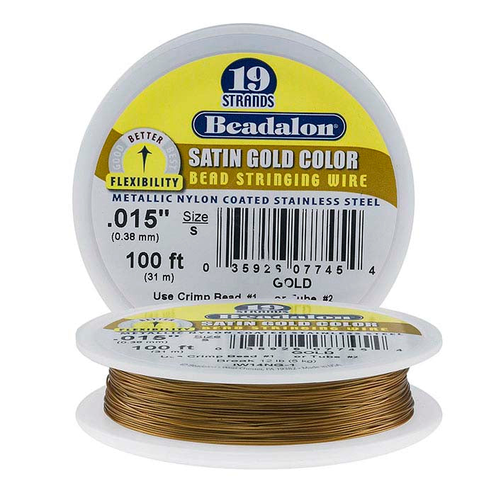 Beadalon® Designer Series 19-Strand Satin Gold Wire