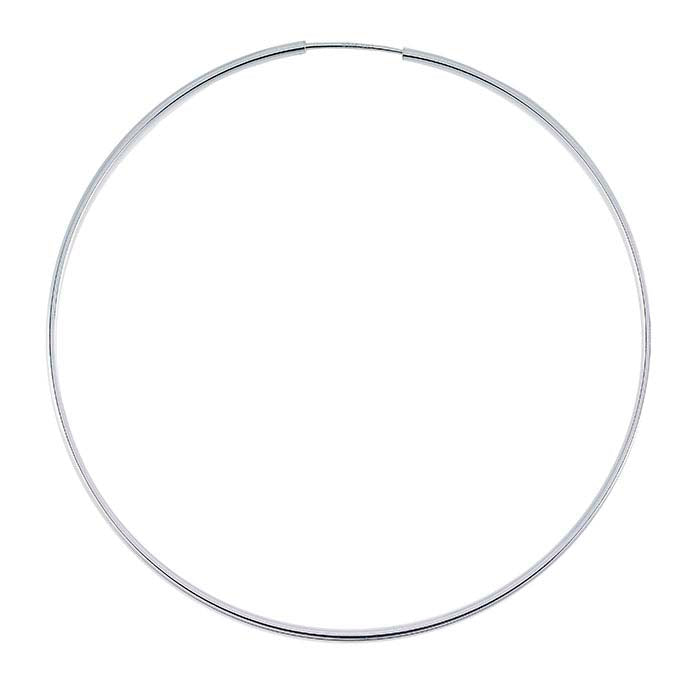 Sidabro 1,3 x 63 mm begalinis lankelio auskaras