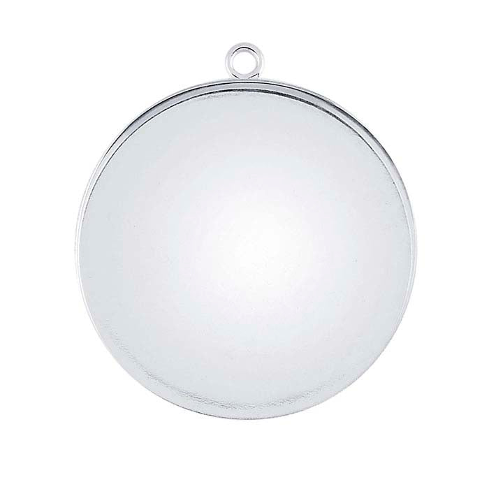 Sterling Silver Round Resin Component Mounting