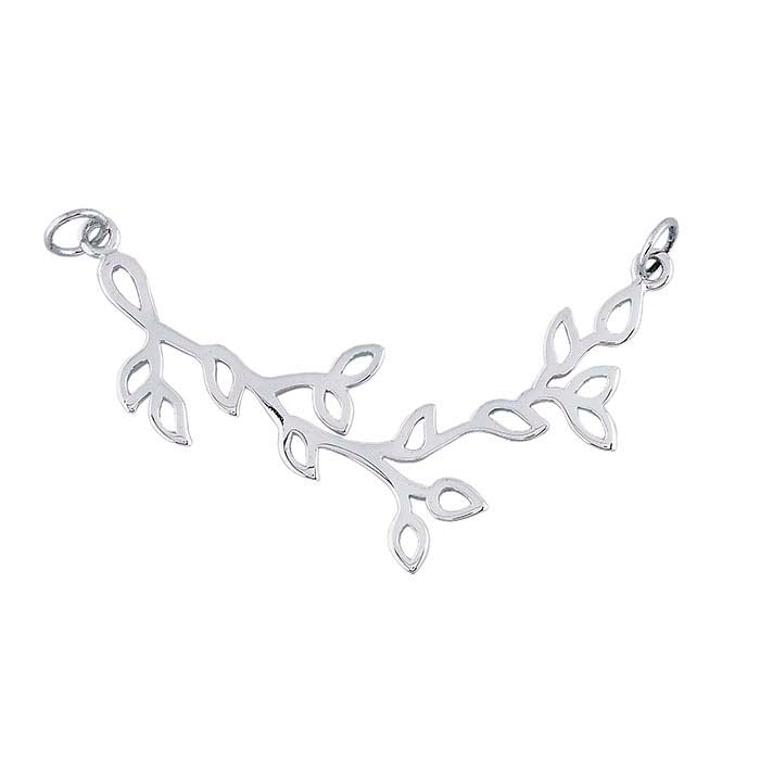 Sterling Silber Blatt Festoon Anhänger