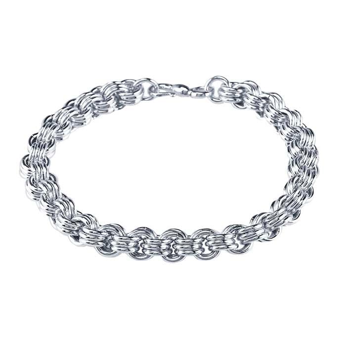 Sterling Silver "Triple Chain" Chain Mail Bracelet Kit