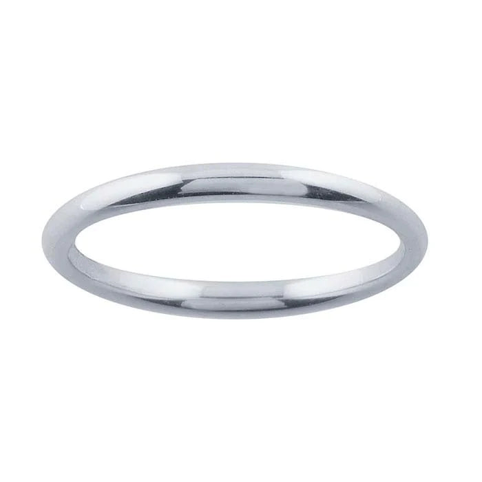 Nordt Sterling Silver Half-Round Wedding Band
