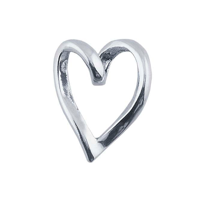 Sterling Silver Floating Heart Pendant