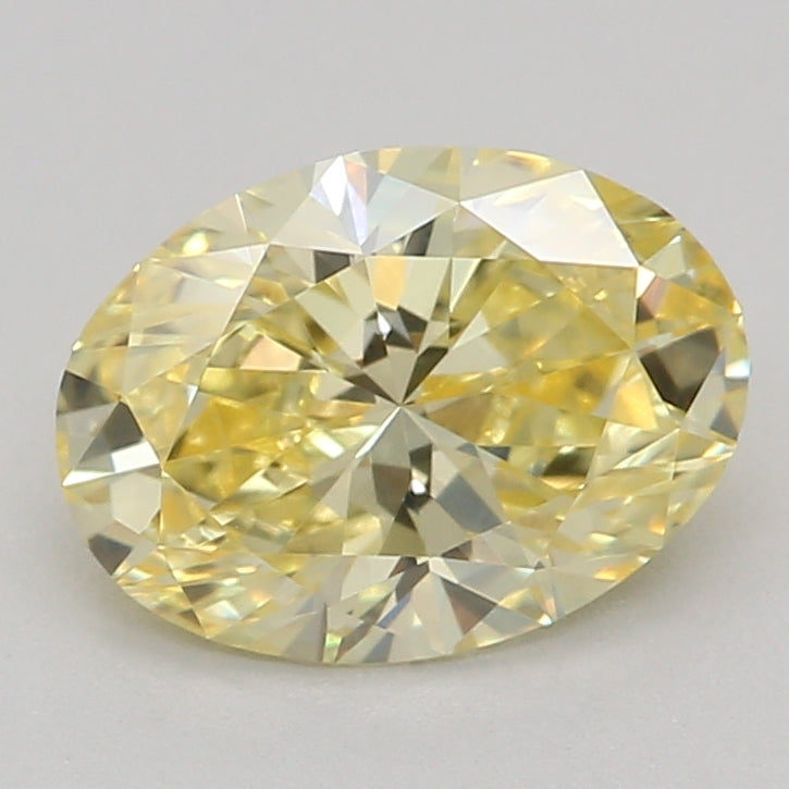 Laborgezüchteter Diamant 0,79 ct, Oval, Gelb, VVS2