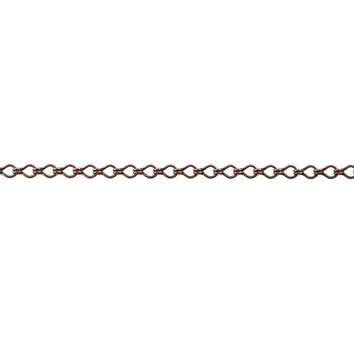 Steel Antique Copper-Finish Ladder Chain, 6.1 m. Spool