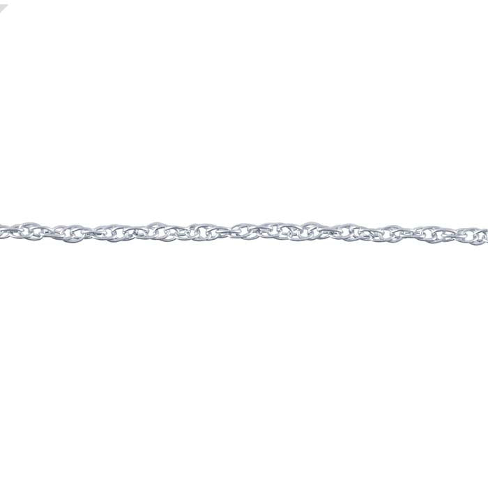 14K White Gold Double Rope Chain