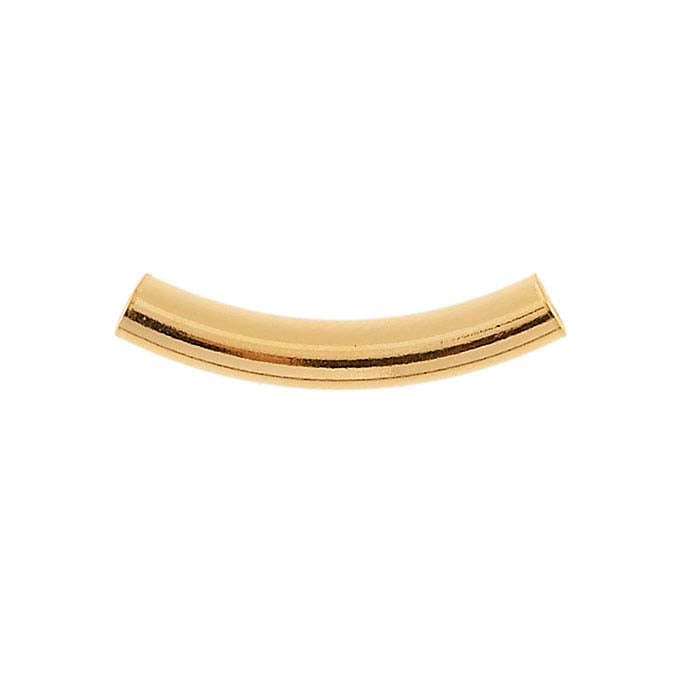 14/20 Yellow Gold-Filled 20 x Curved Tube Bead