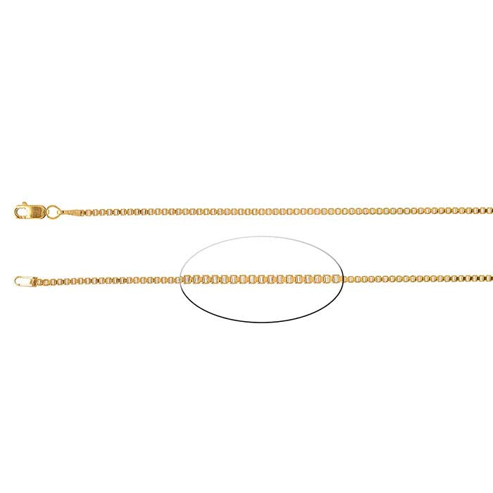 14/20 Yellow Gold-Filled Box Chain