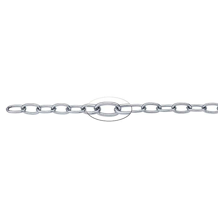 Edelstahl Oval Kabelkette, 6.1 m Spule