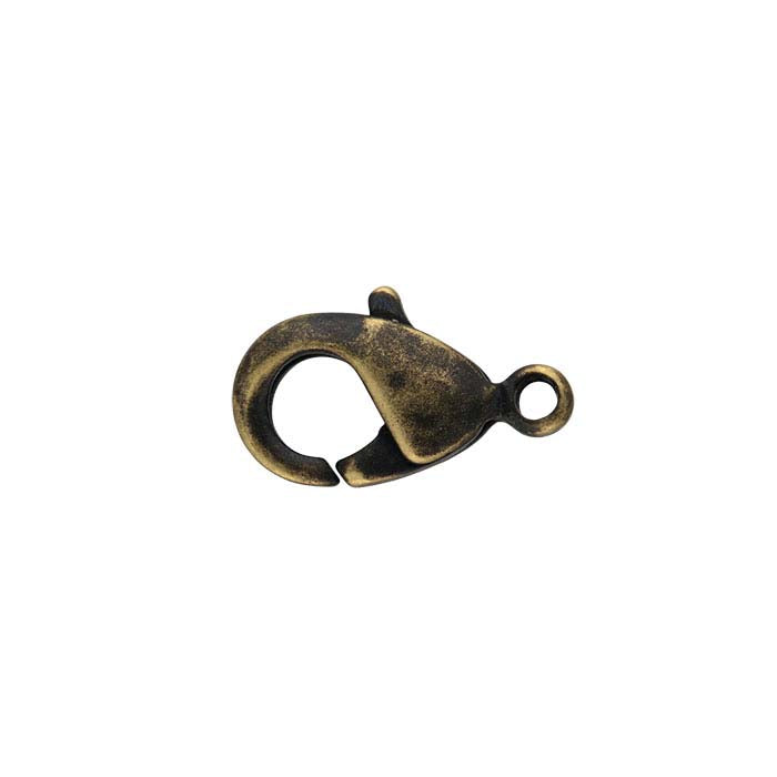 Brass Teardrop Lobster Clasp with Closed Ring