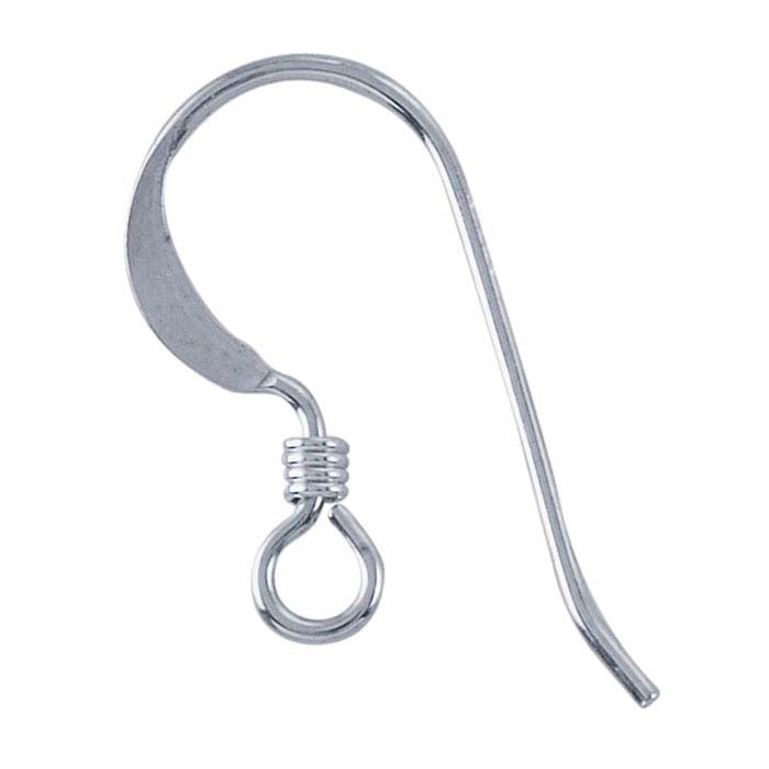 Sterling Silver Hammered Ear Wire with Loop and Coil