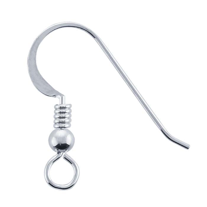 Flattened Ear Wire with Loop, Bead and Coil