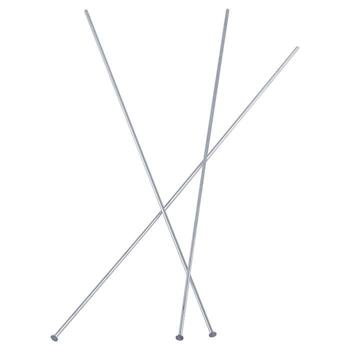 Sterling Zilver 101.6mm Platte Kop Speld, 1/4-Hard