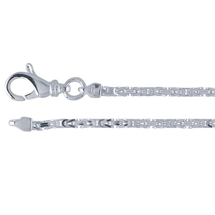 Sterling Silver Square Byzantine Chain