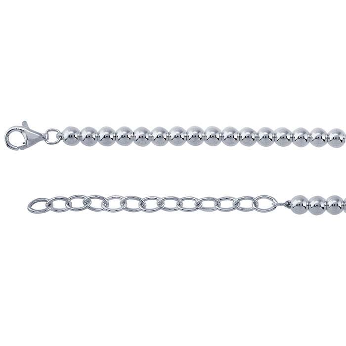 Sterling Silver Round Bead-on-Chain Necklace
