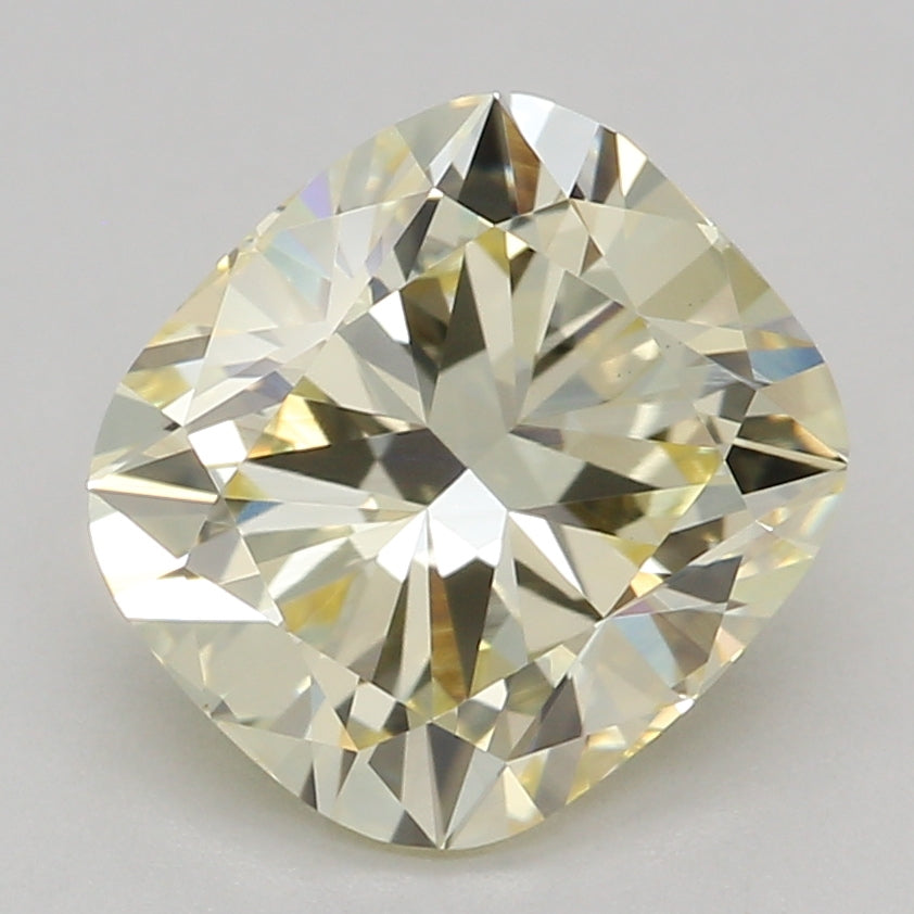 Laboratoriedyrket diamant 1,59 ct, pude, gul, VS1