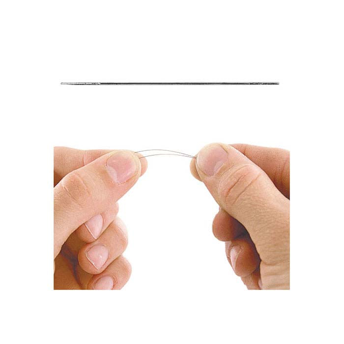 Ago a grande occhiello in acciaio a molla, 4-1/ L x 0,51 mm di diametro.