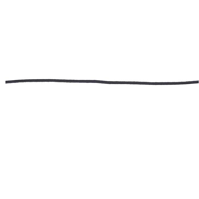 Schwarzes Silikonkautschuk-Schlauchkord-Halskette mit Verschlussverschluss