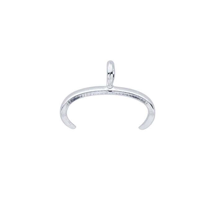 Base in metallo con gancio a molla placcato argento