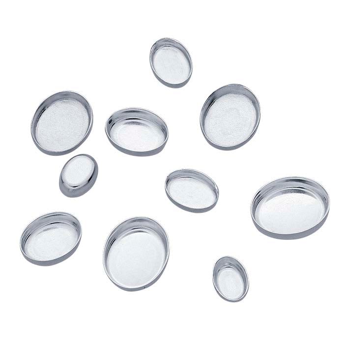 Sterling Silver Oval Bezel Cup Setting Assortment