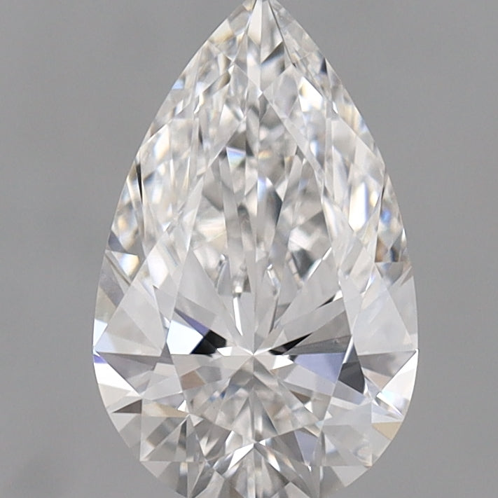 Laboratorijoje užaugintas deimantas 1,07 ct, kriaušės formos, E, VVS2