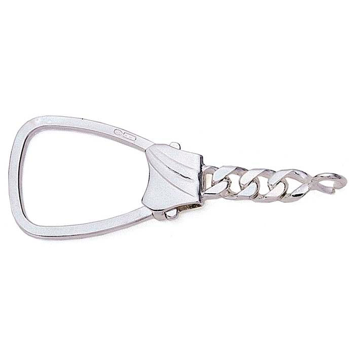 Sterling Silver Tension-Lock Key Ring