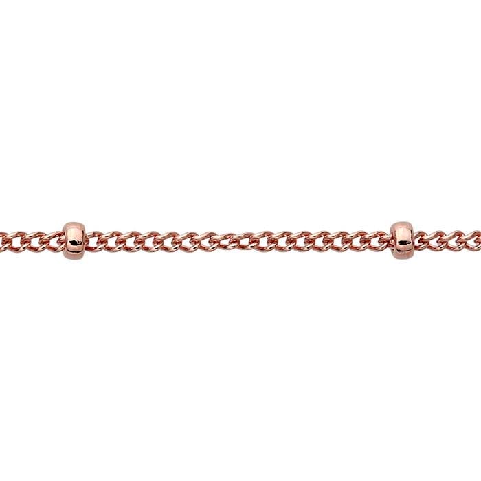 14/20 Rose Gold-Filled Curb Chain with Beads