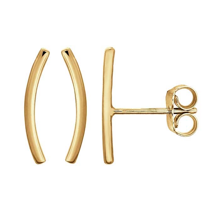 14K Yellow Gold Low Arch Post Earrings