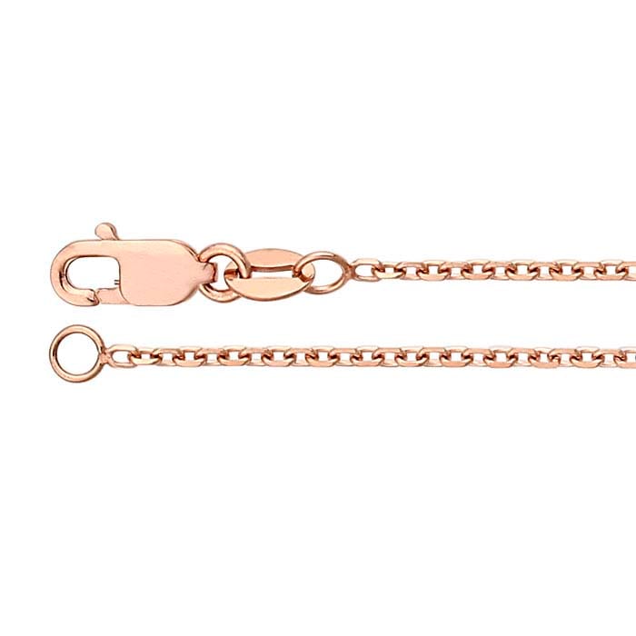 14K Rose Gold Diamond-Cut Beveled Cable Chain
