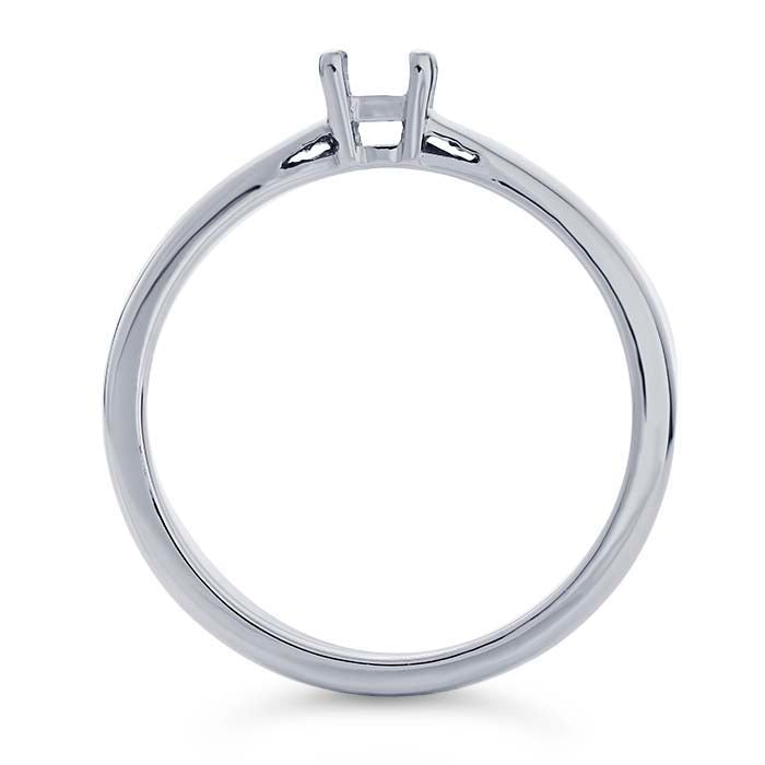 Montatura per anello a cestello principessa in oro bianco 14K