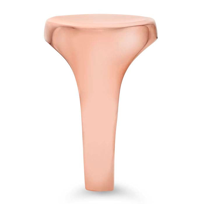 Anillo sello ovalado 13.4 x de oro rosa 14K