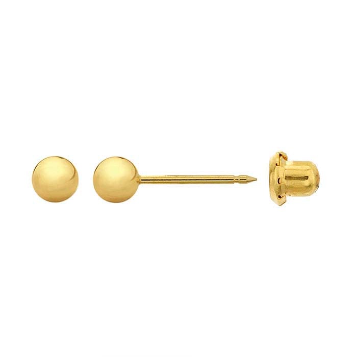 Inverness® 14K Yellow Gold Piercing Earrings, Ball