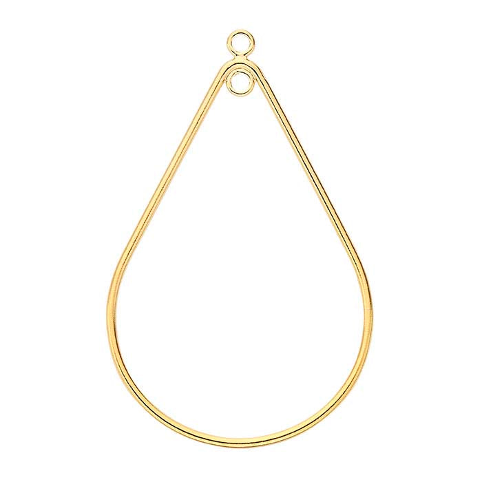 14/20 Yellow Gold-Filled Teardrop Component with Closed Ring