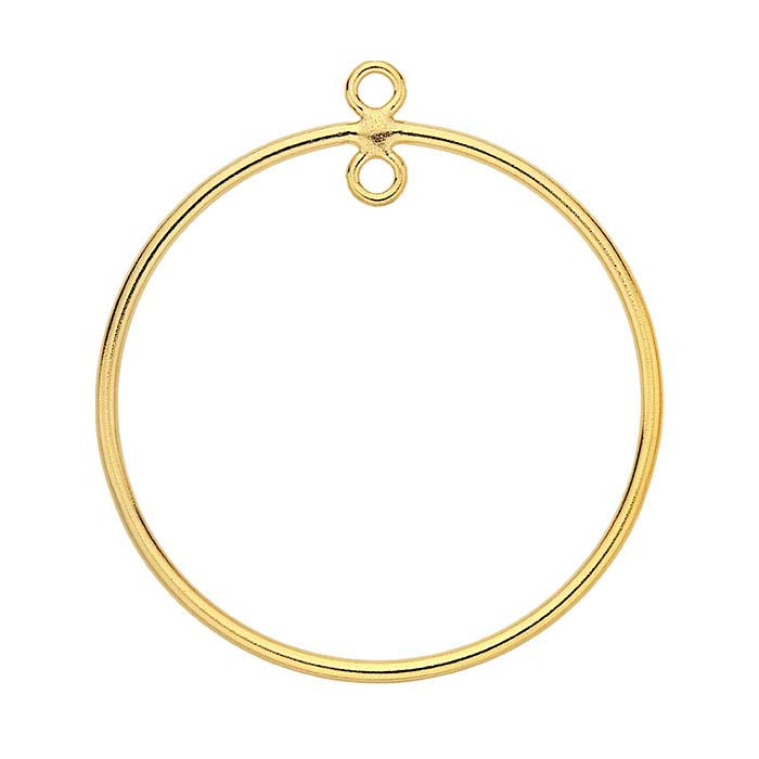 14/20 Yellow Gold-Filled Circle Component with Closed Ring